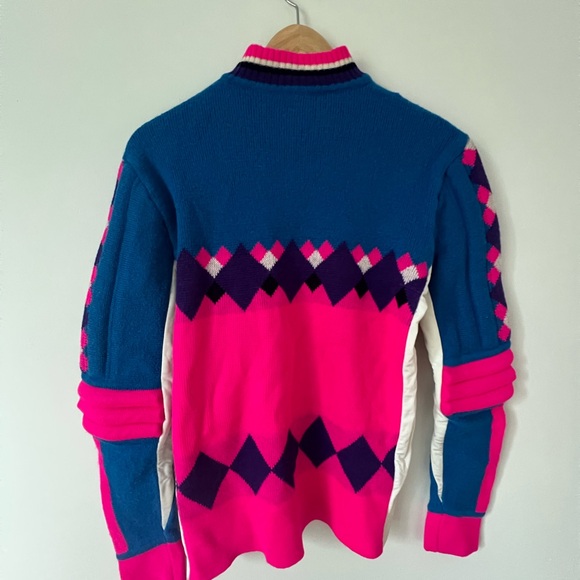 Neon Retro Steffner Wool Ski Sweater - Vintage Luxury Ski Brand - Picture 5 of 8